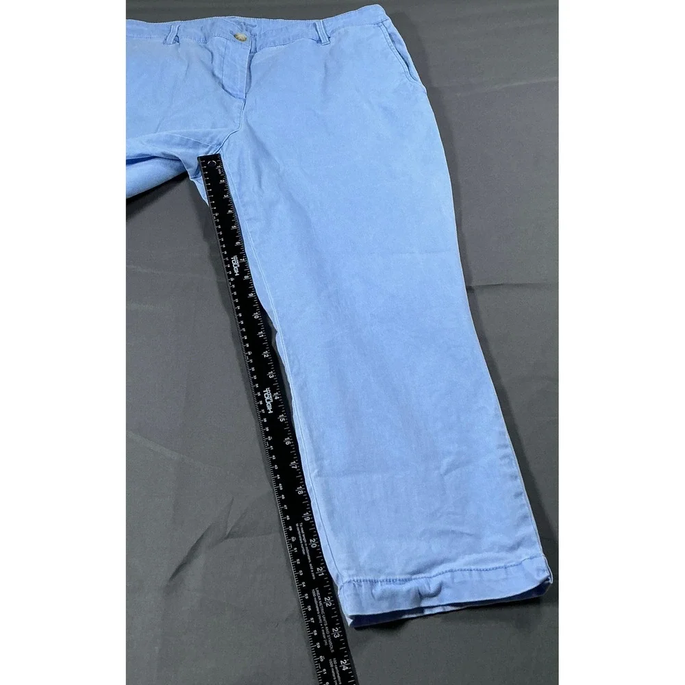 Tommy Bahama Boracay Light Blue Cropped Chino Pants Womens 16 Stretch Cotton